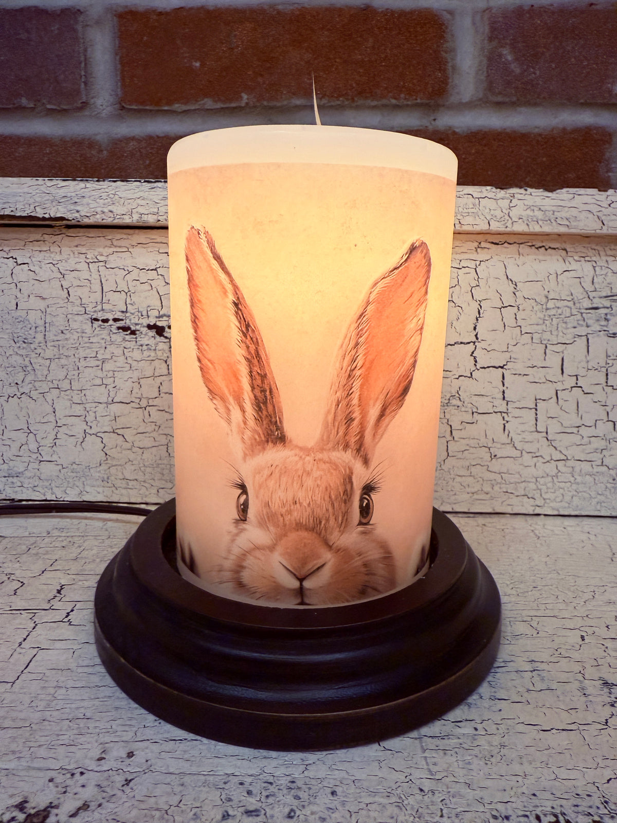 Shy Spring Bunny Candle Sleeve