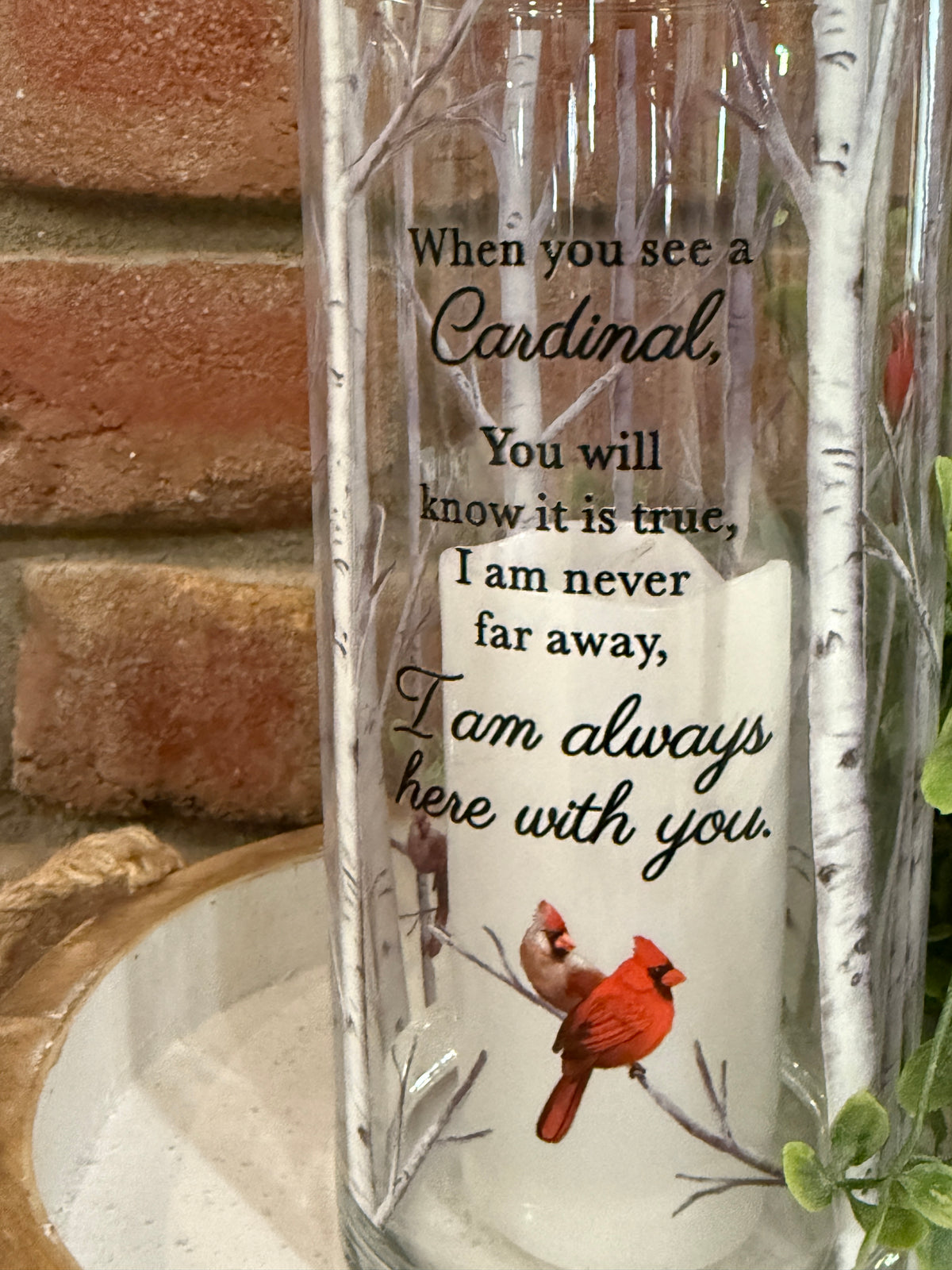 Cardinal Hurricane Candle