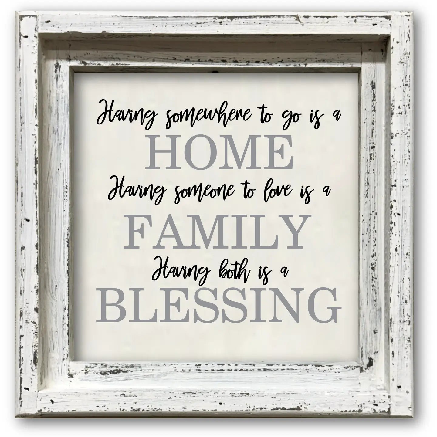 Home Family Blessing Framed Canvas