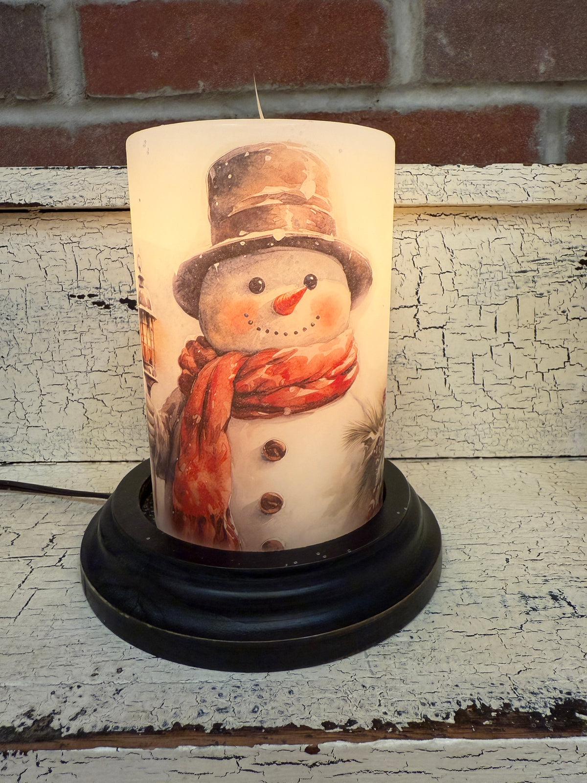 Big Freeze Snowman Candle Sleeve
