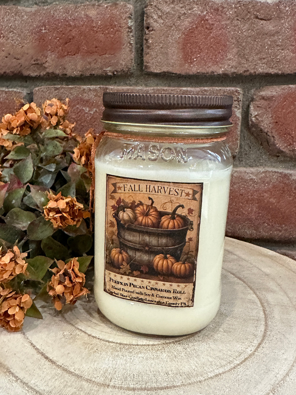 Pumpkin Pecan Cinnamon Roll Jar Candles - 2 Sizes
