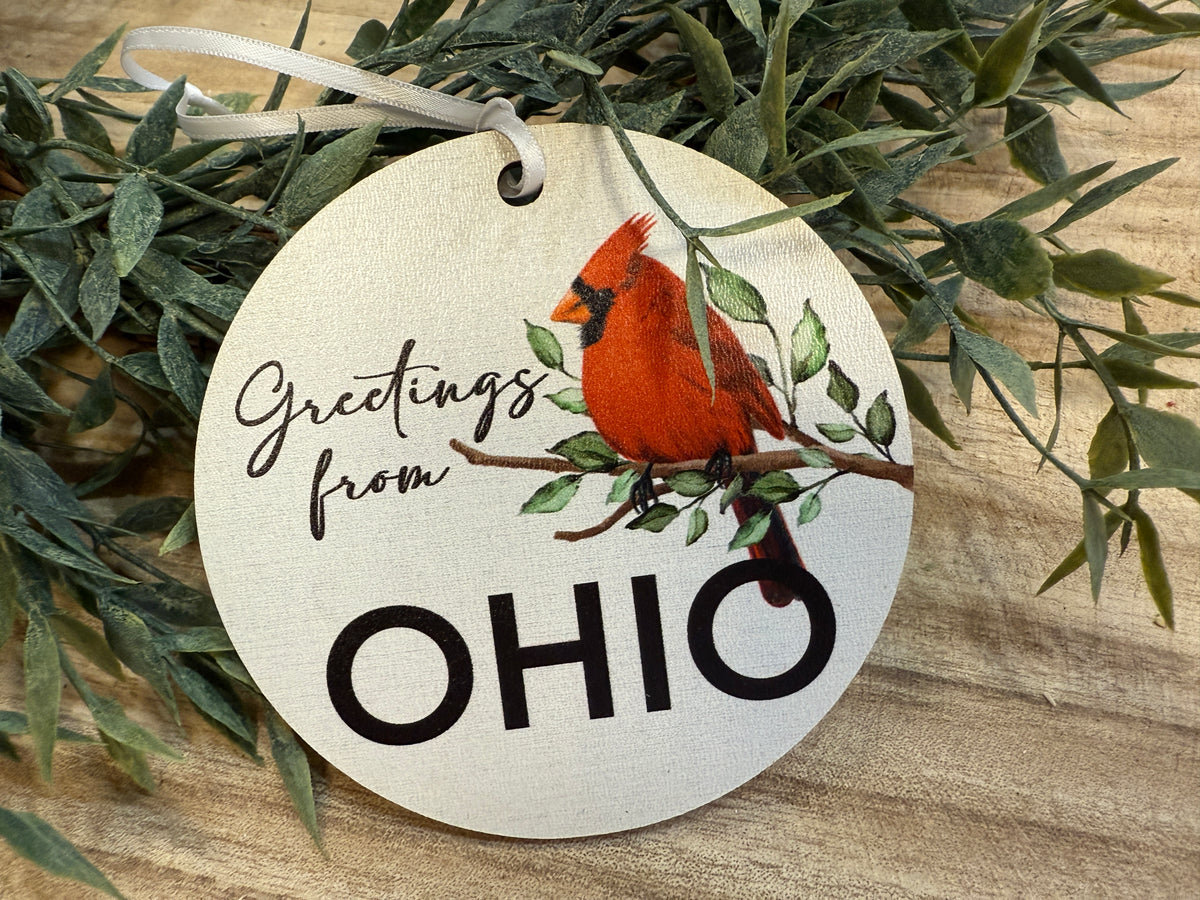 Greetings from Ohio Ornament