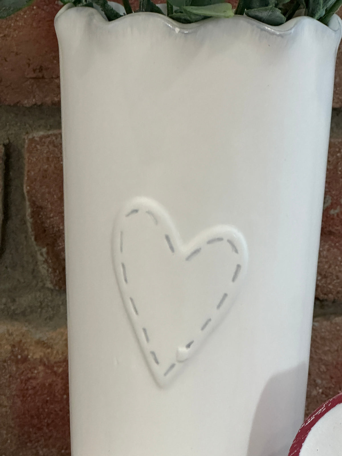 Stitched Heart Vase