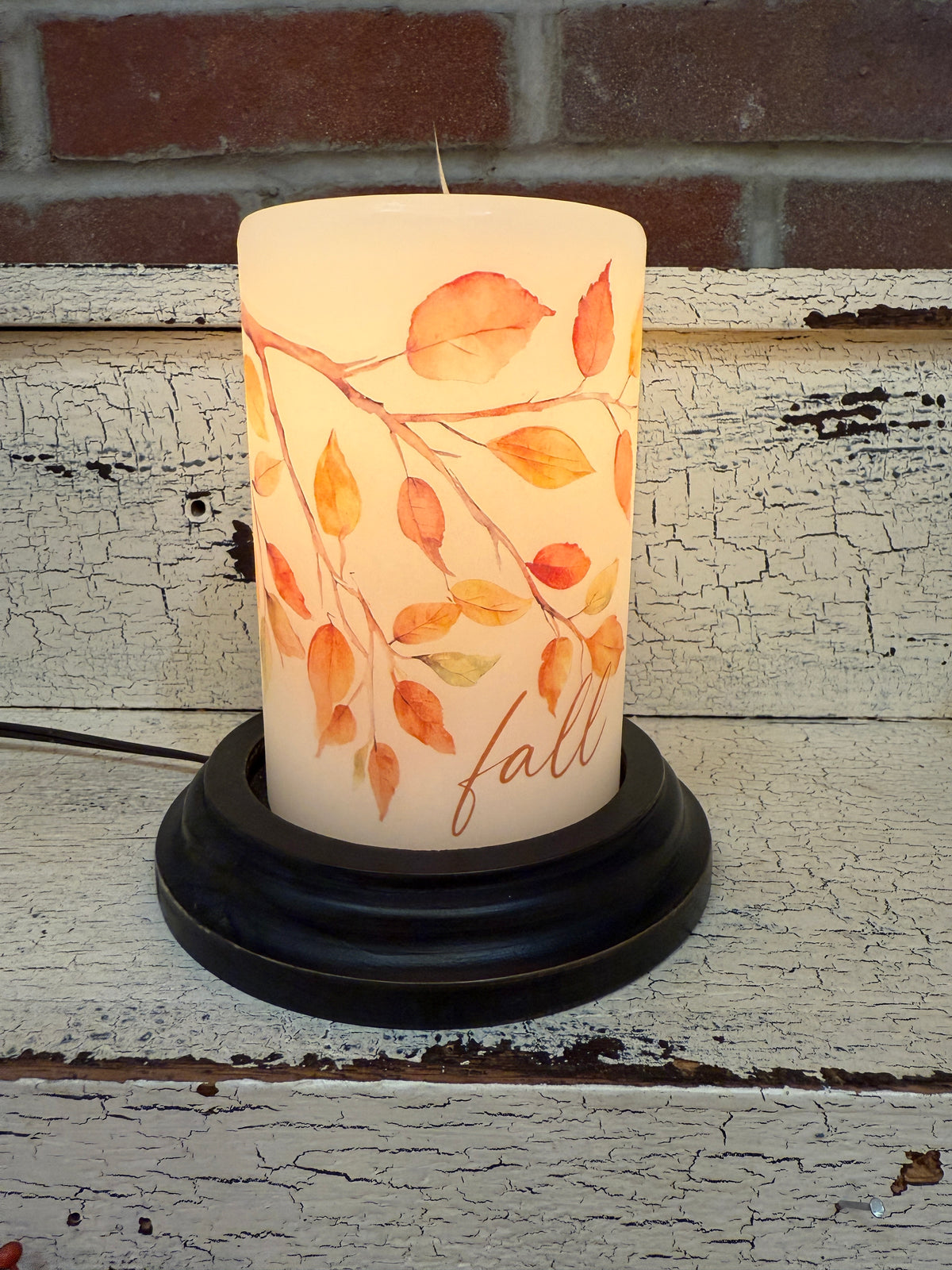 Autumn Leaves Branch Candle Sleeve