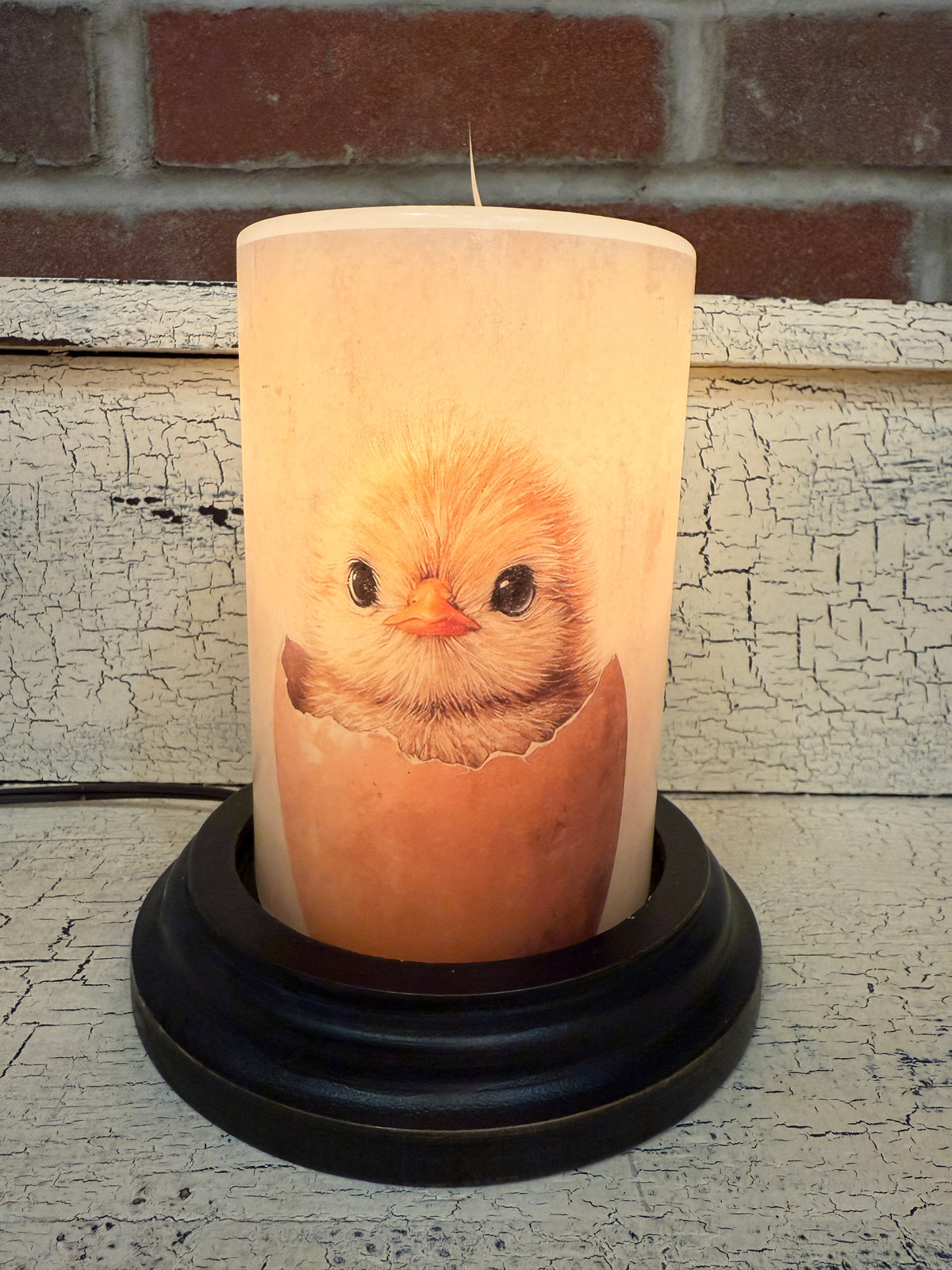 Shy Spring Chick Candle Sleeve