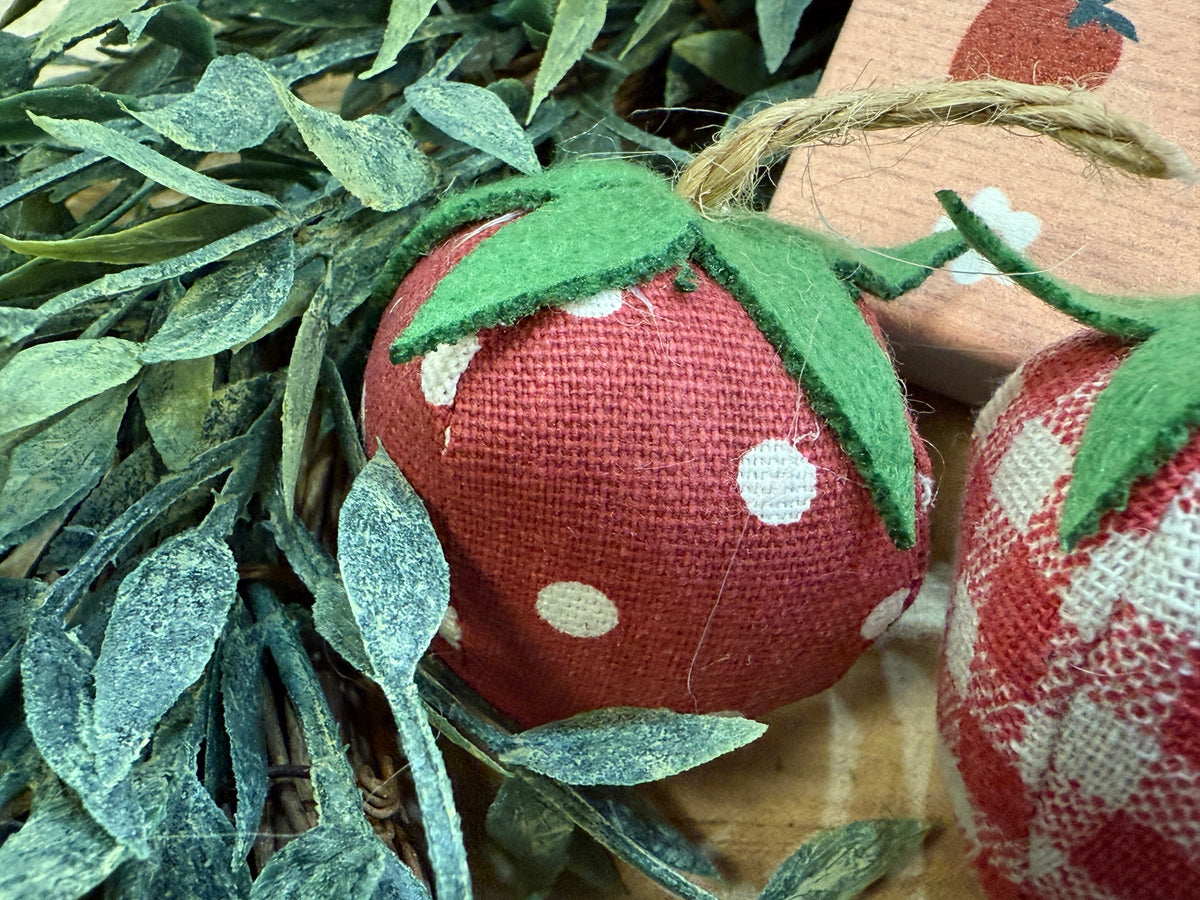 Fabric Strawberries - Set of 4