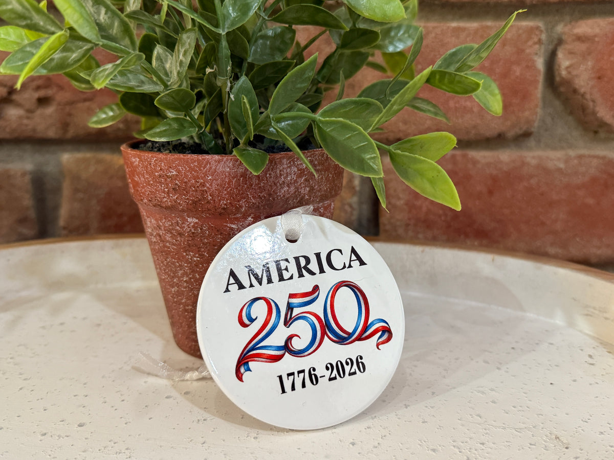 Patriotic Red White Blue 250 Anniversary Ornament