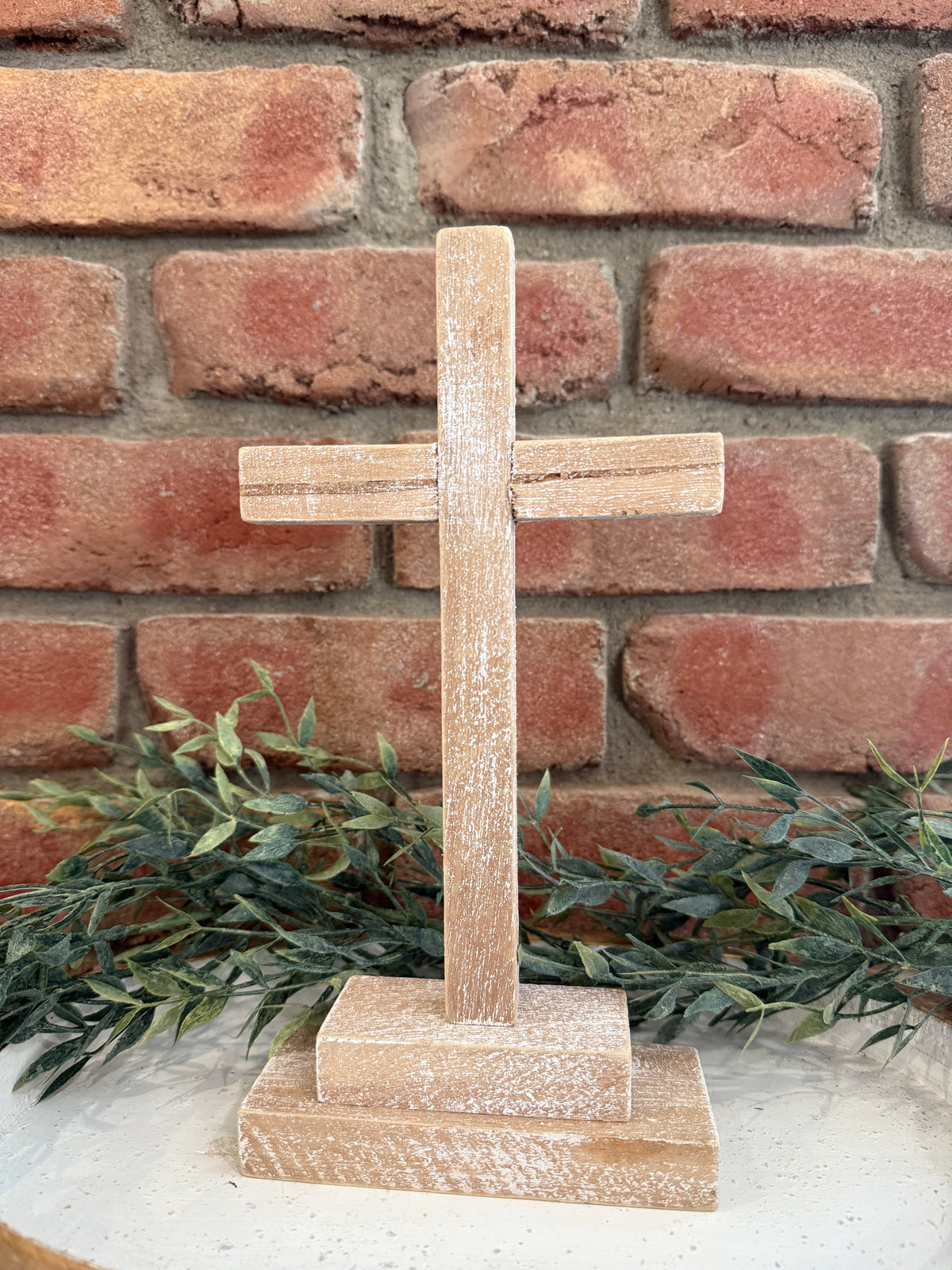 Wood Cross on Stand