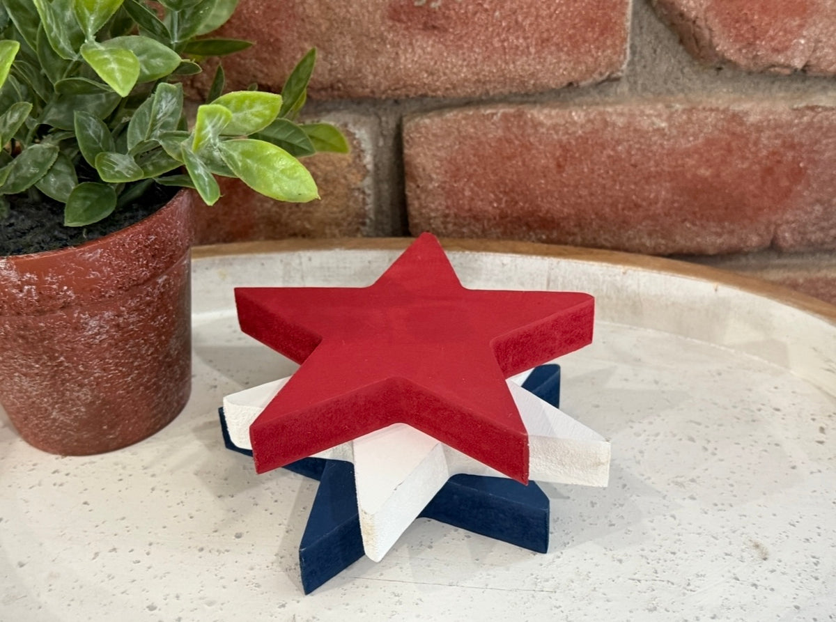 Americana Wood Stars - 3 Colors
