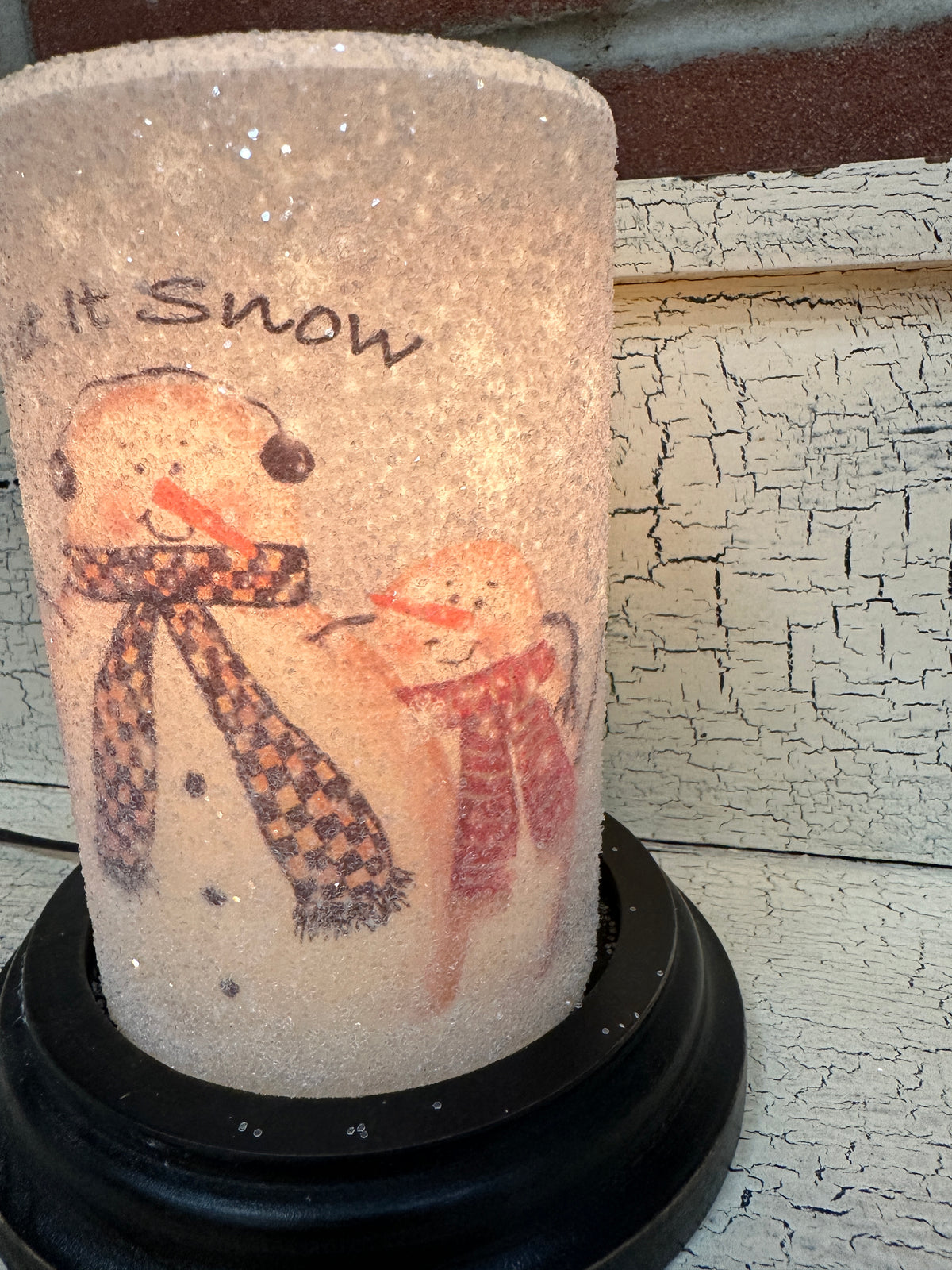 Forever Friends Snowmen Candle Sleeve