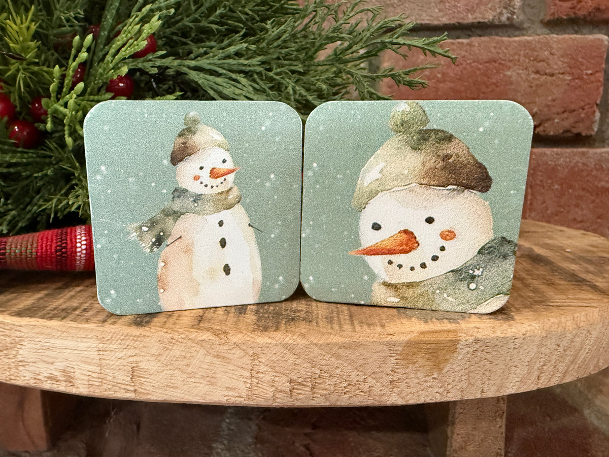 Mini Green Snowman Block - 2 Styles