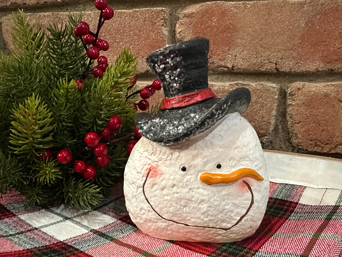 Snowman Head Figurine - Two Styles