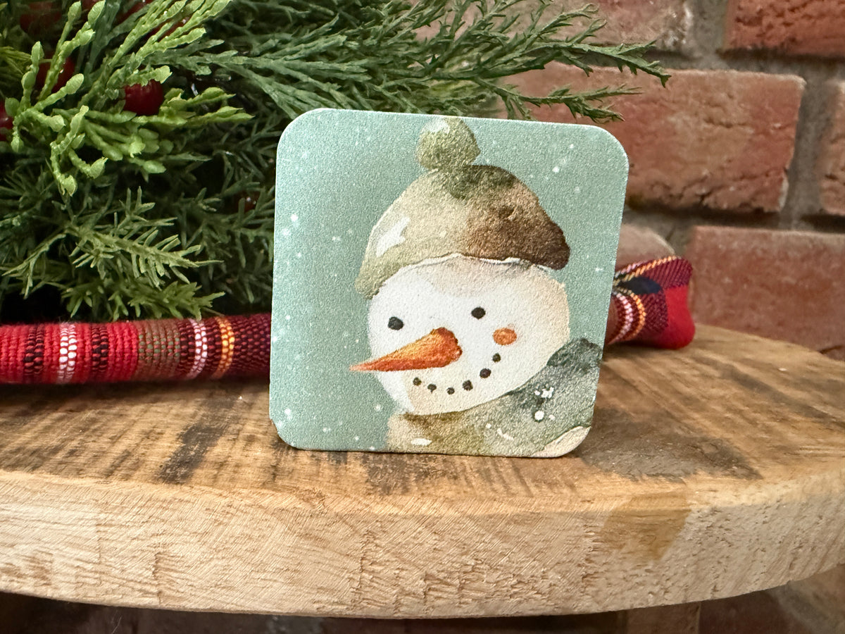 Mini Green Snowman Block - 2 Styles
