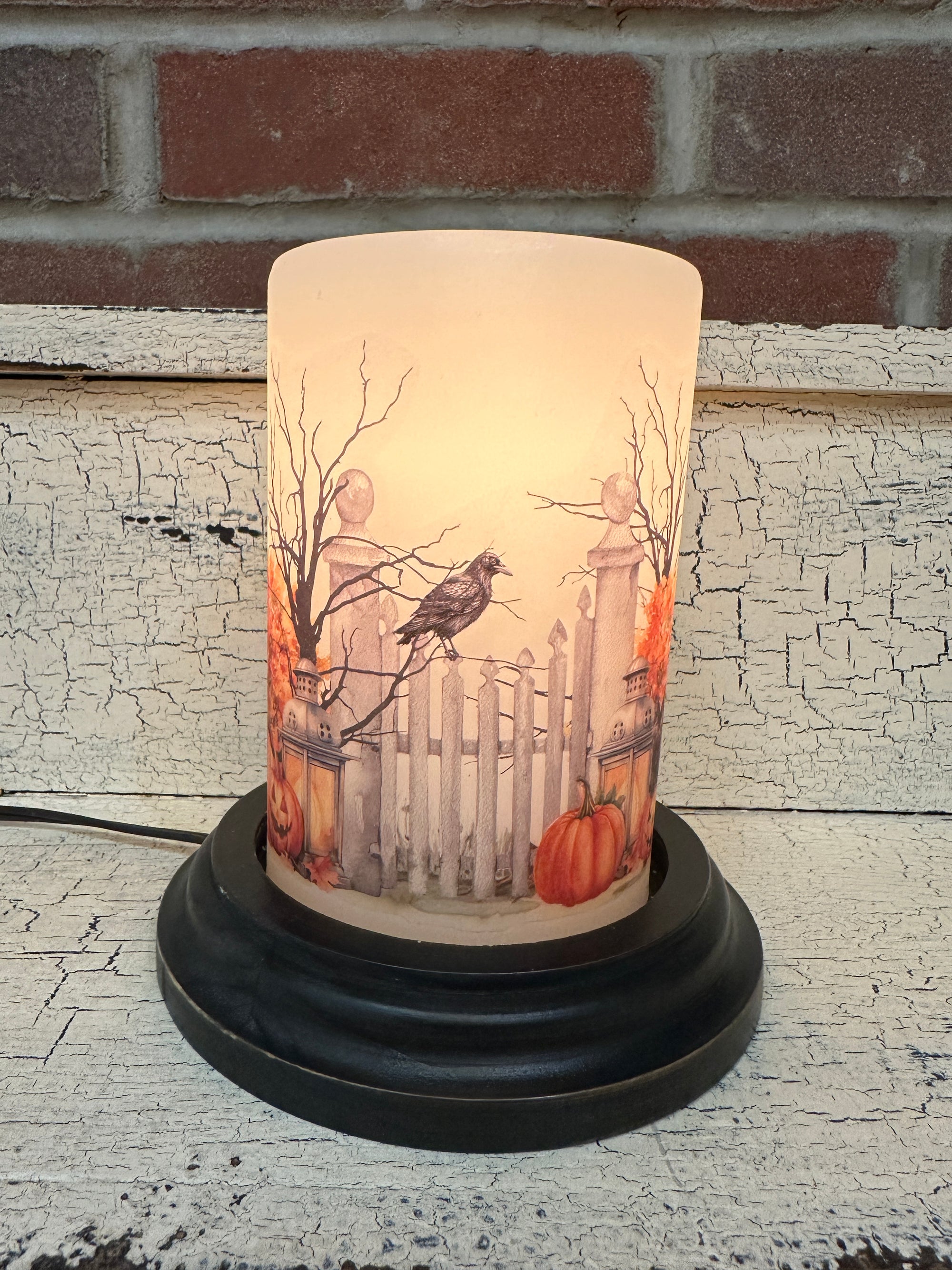 Halloween Garden Gate Candle Sleeve