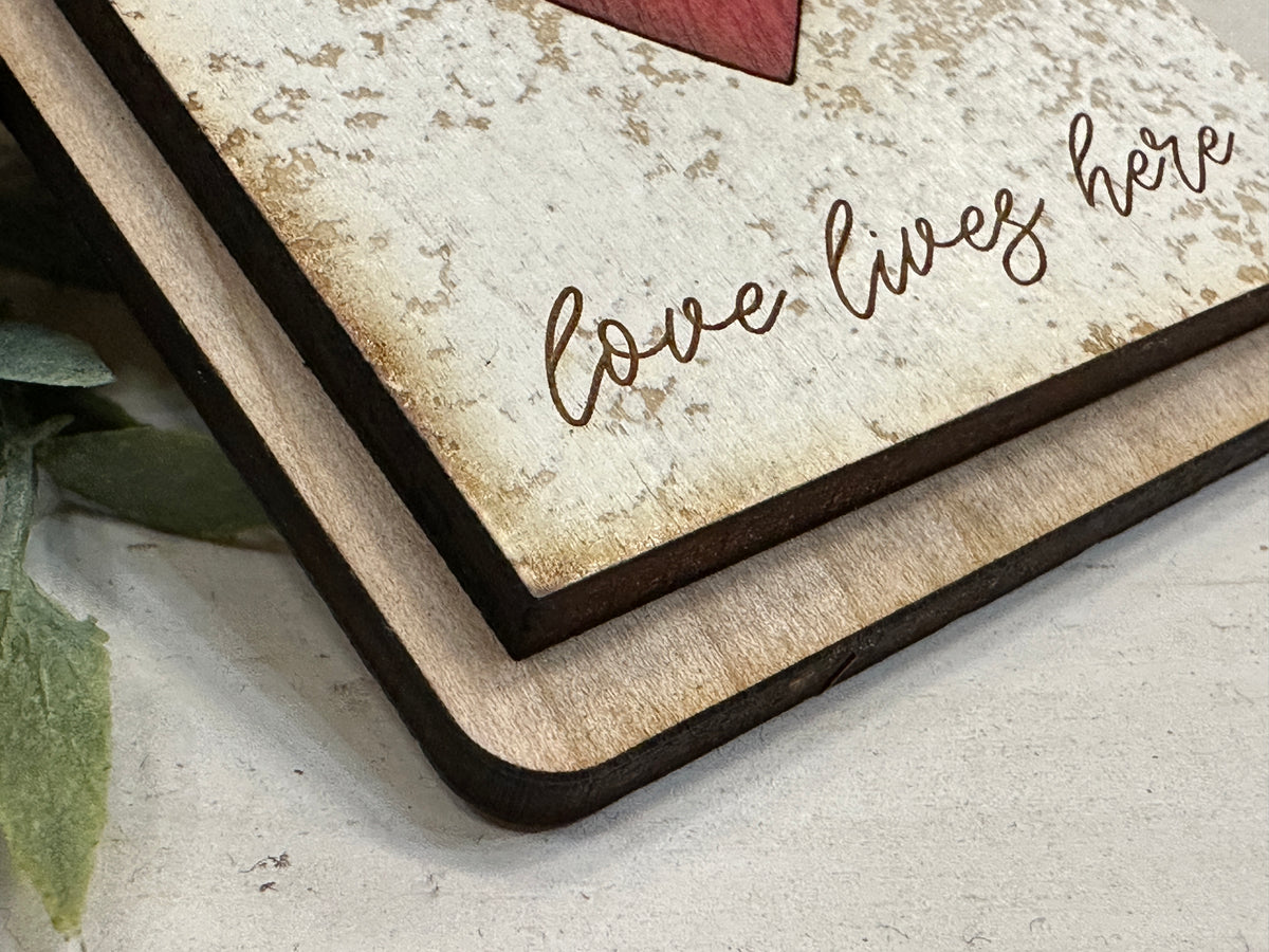 Handmade Love Lives Here Ornament