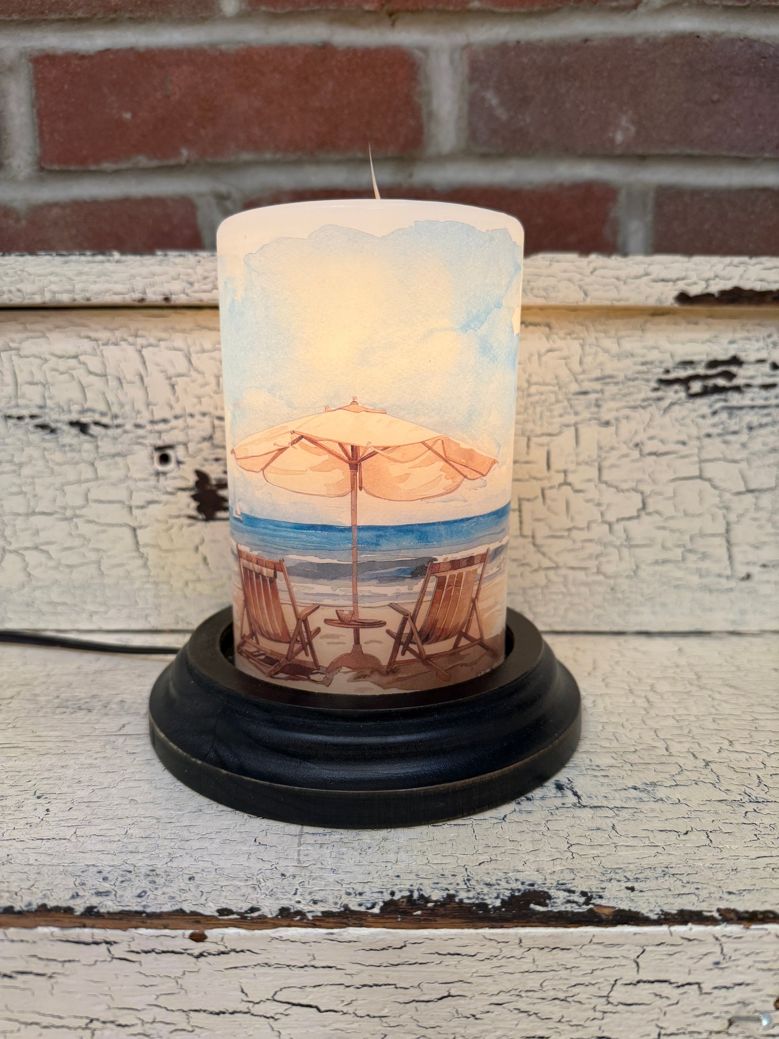 Beach Umbrella Candle Sleeve