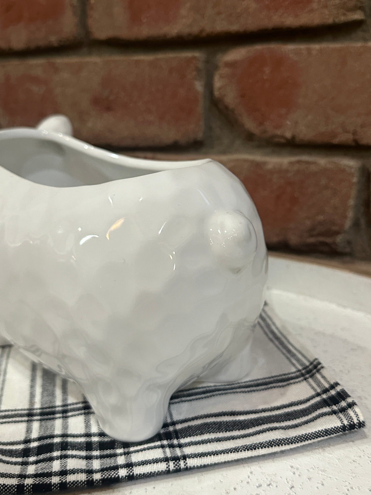 White Pig Planter