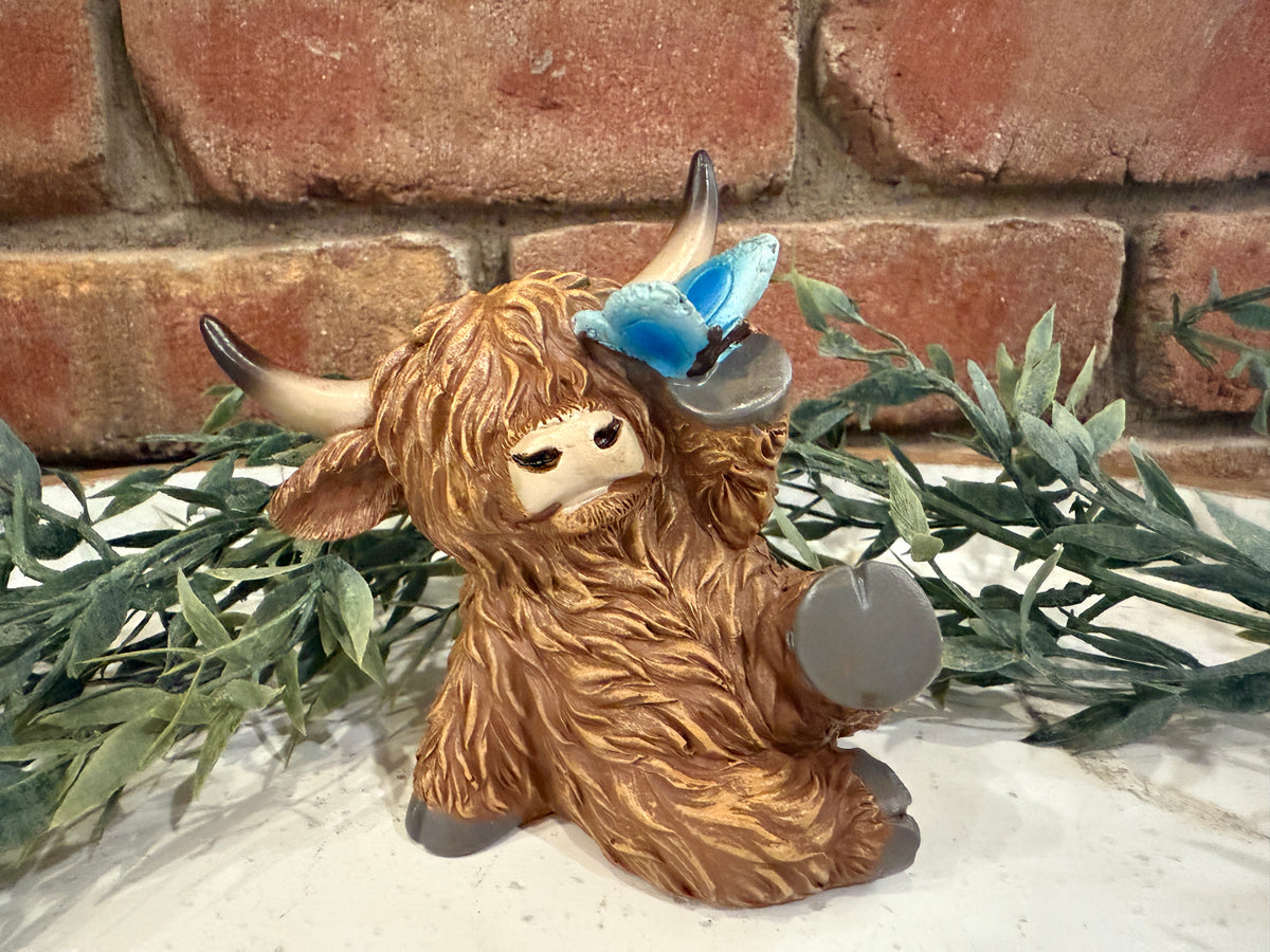 Highland Cow Butterfly - 2 Styles