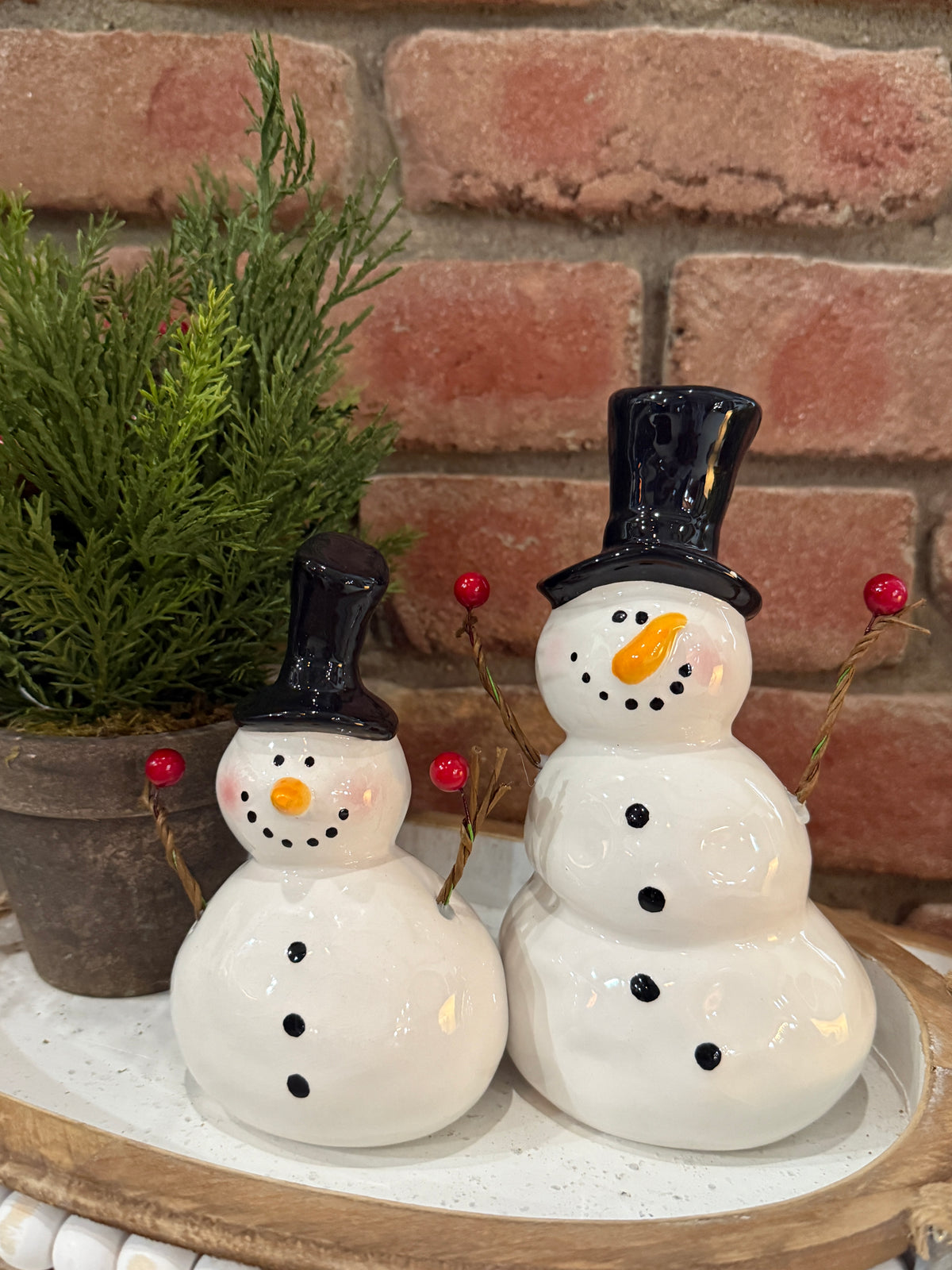 Ceramic Snowman - 2 Sizes