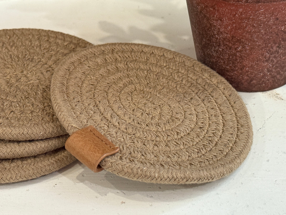Round Sand Coasters - Set of Four