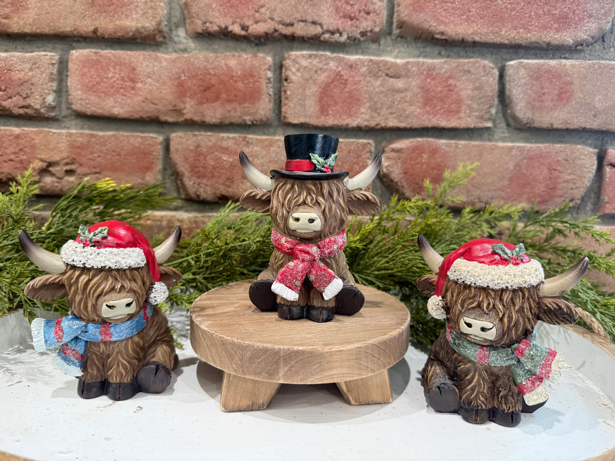 Holiday Highland Cow - 3 Styles