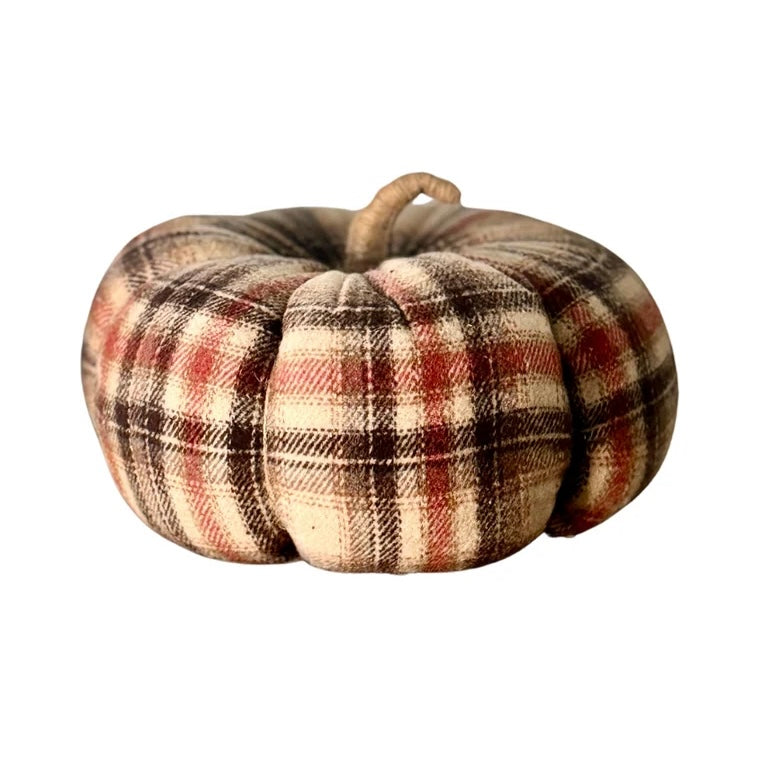 Sienna Plaid Fabric Pumpkin - XL