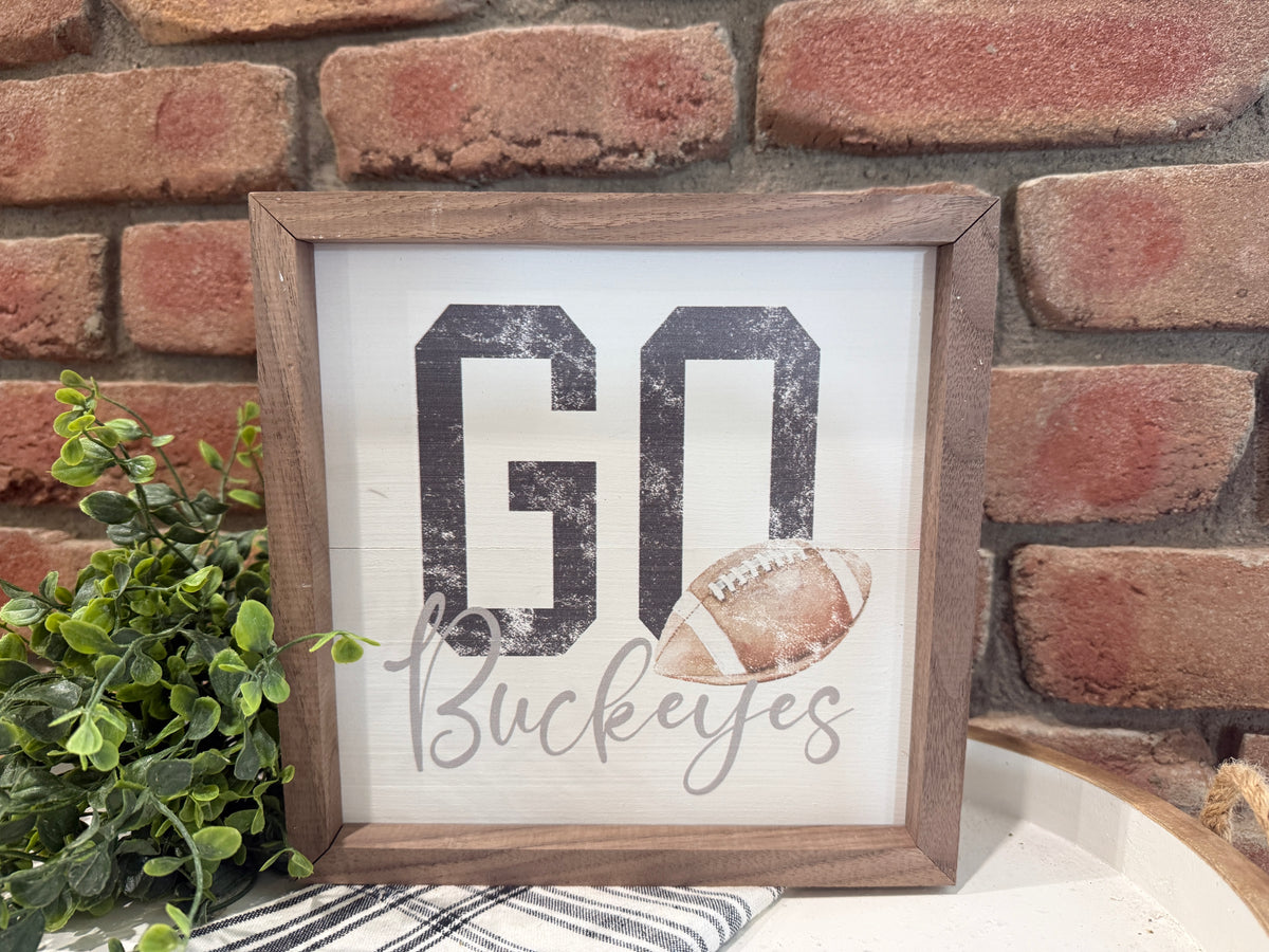 Go Buckeyes Framed Sign - Two Sizes