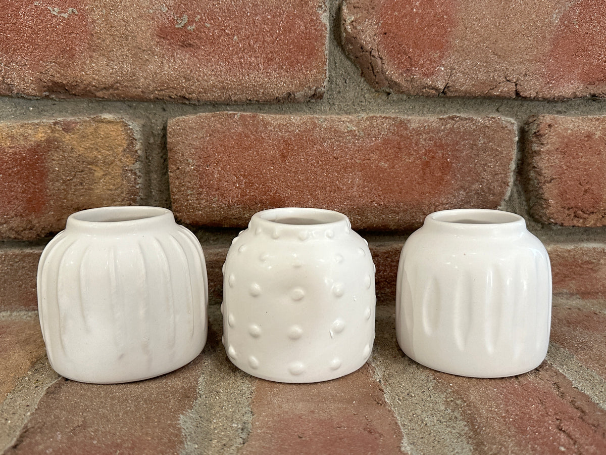 White Scalloped Planter - 3 Styles