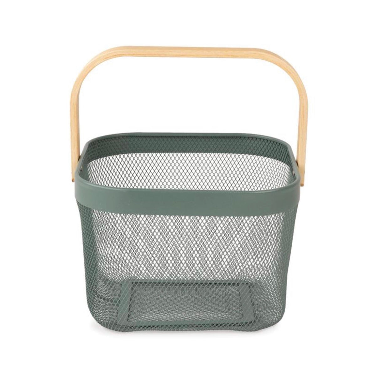 Green Square Mesh Metal Basket