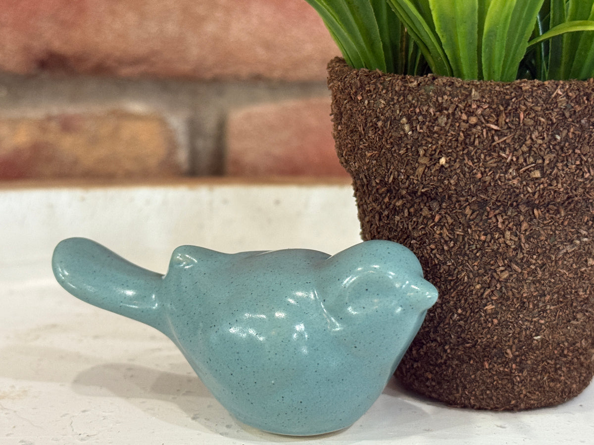 Aqua Ceramic Bird
