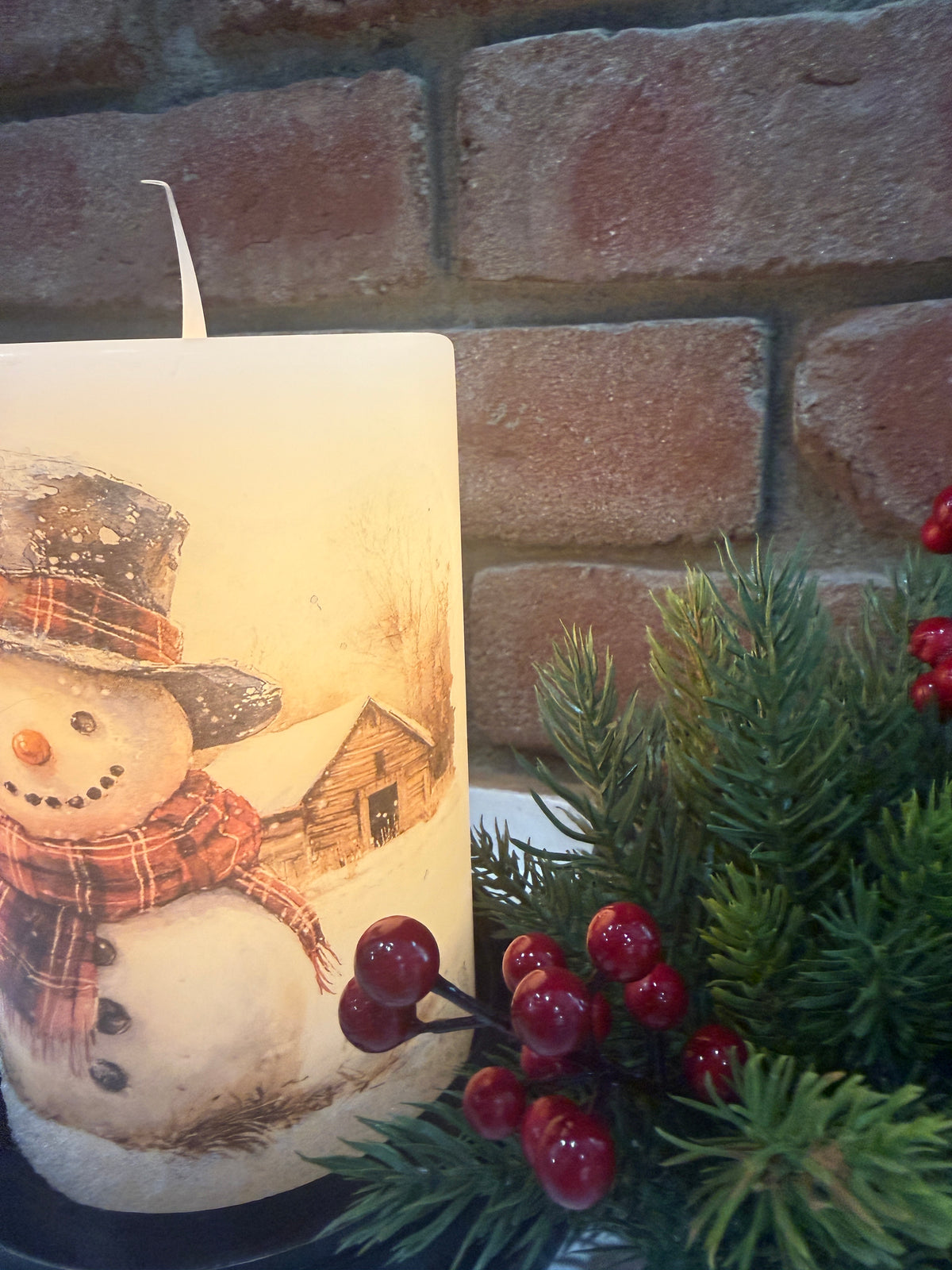 Friendly Fred Winter Candle Sleeve