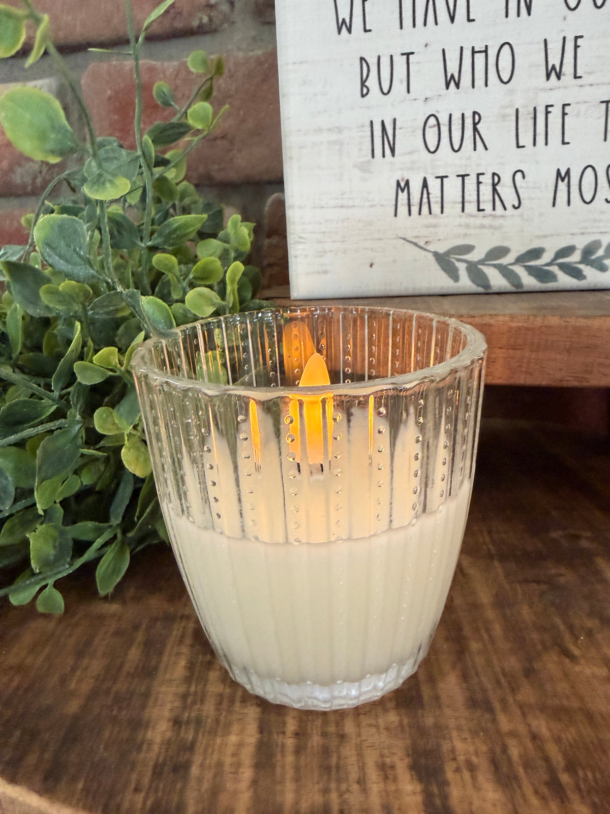 Beaded Glass 3D Flame Candle
