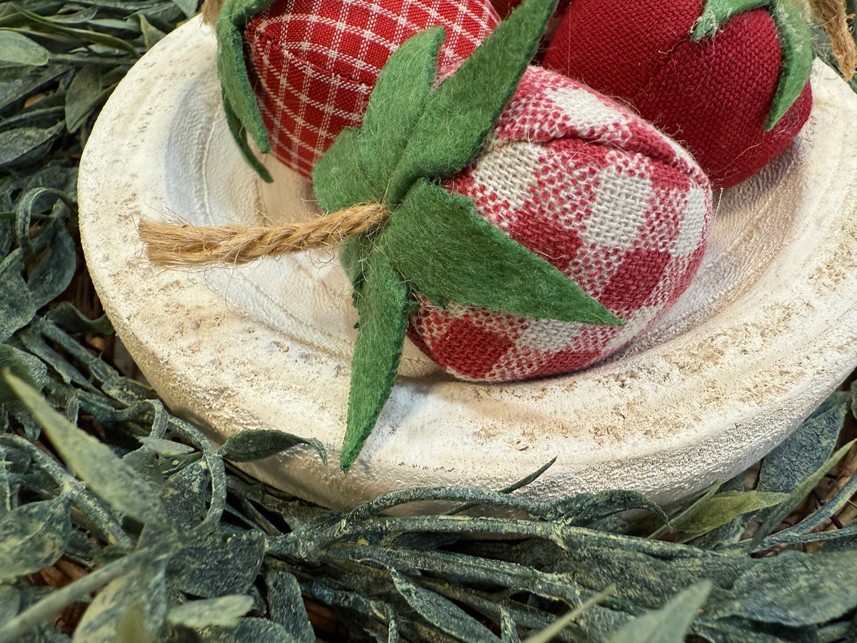 Fabric Strawberries - Set of 4