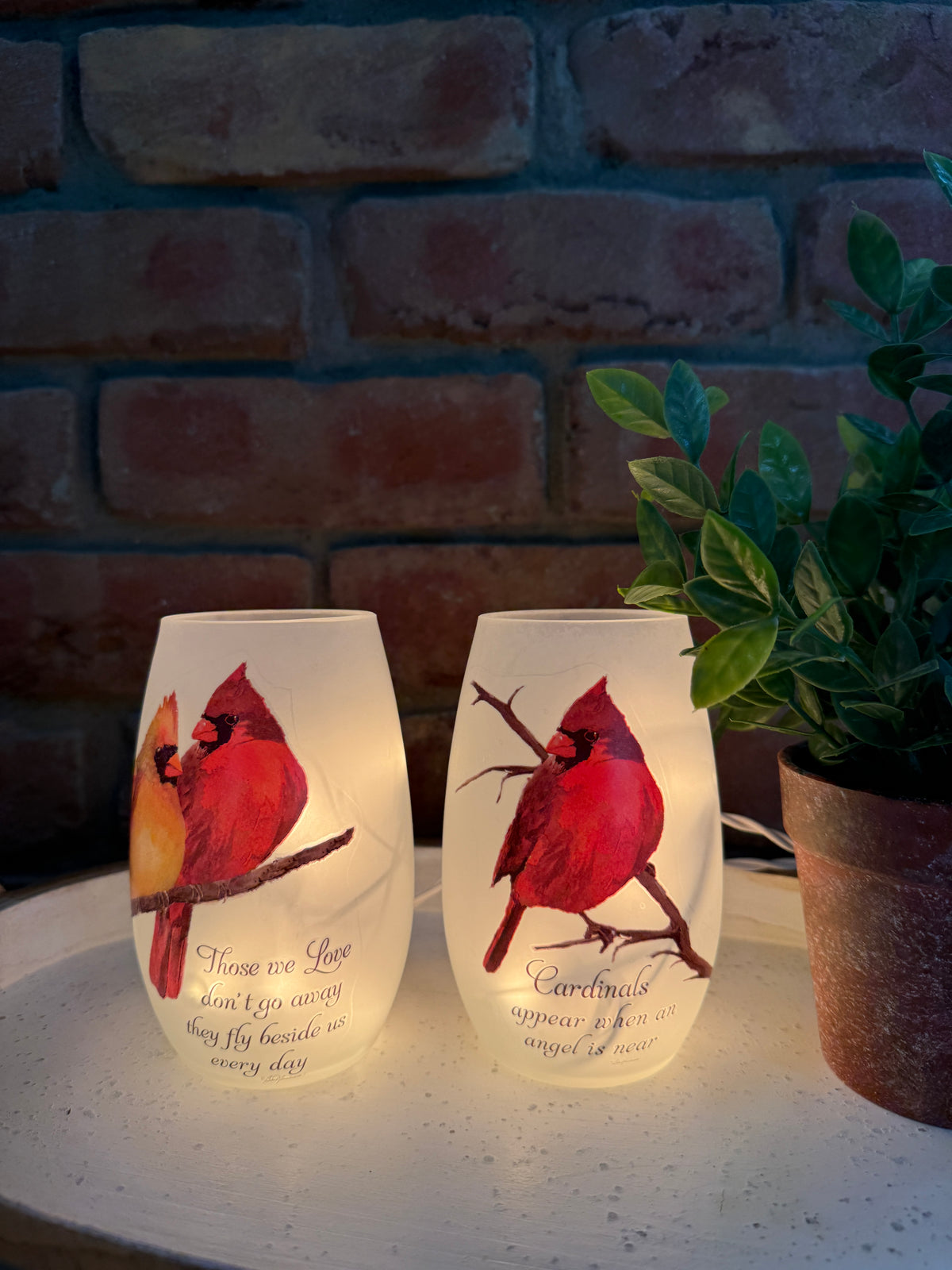 Cardinal Lighted Vase - Two Styles