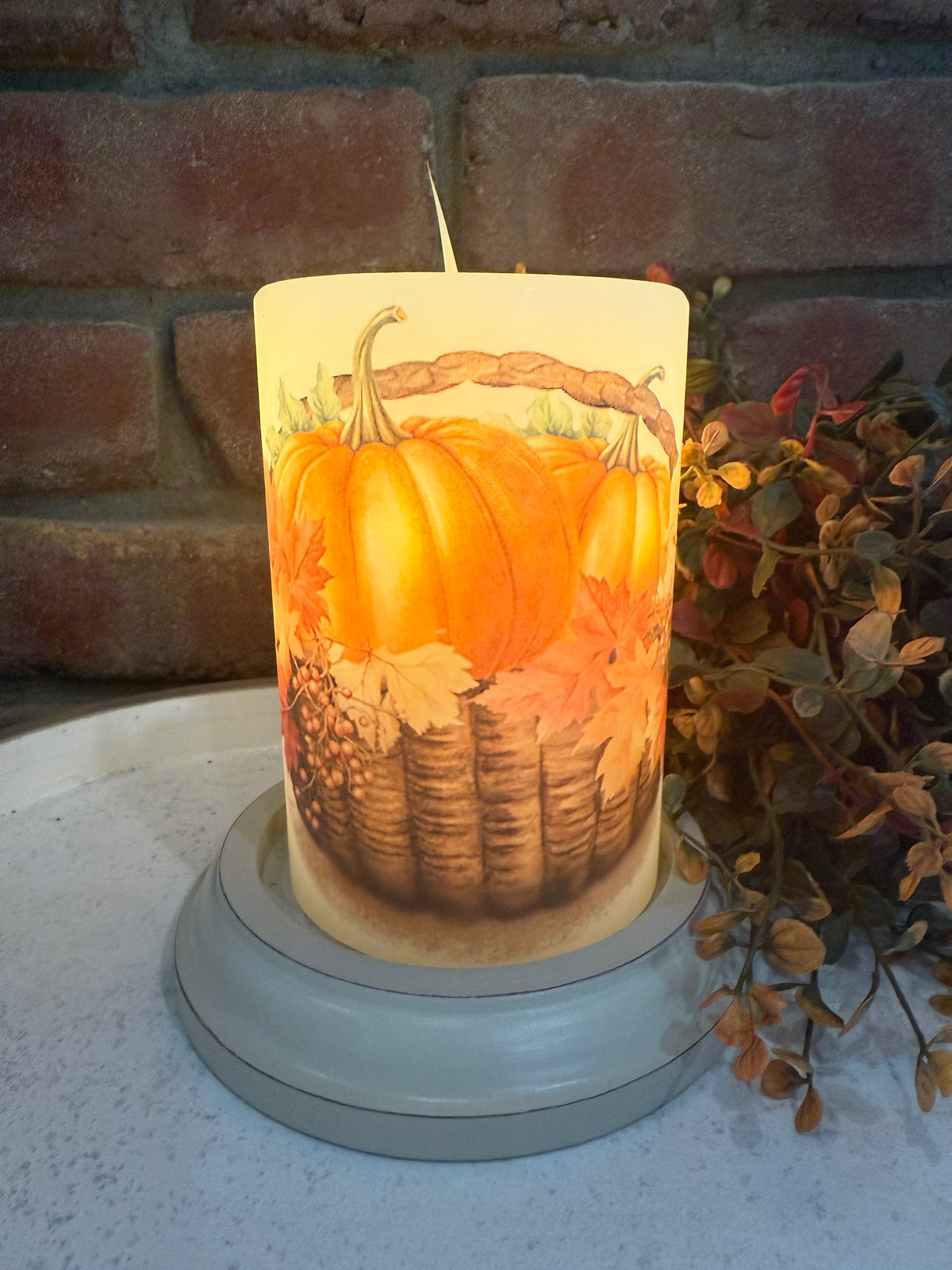 Autumn Basket Candle Sleeve