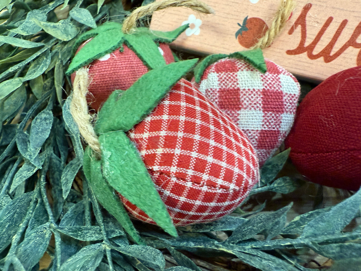 Fabric Strawberries - Set of 4