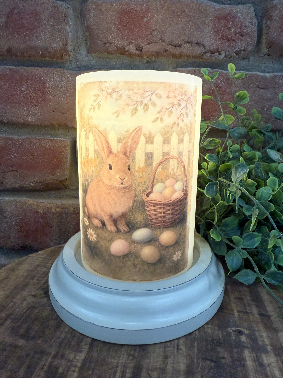 Spring Time Bunny Candle Sleeve
