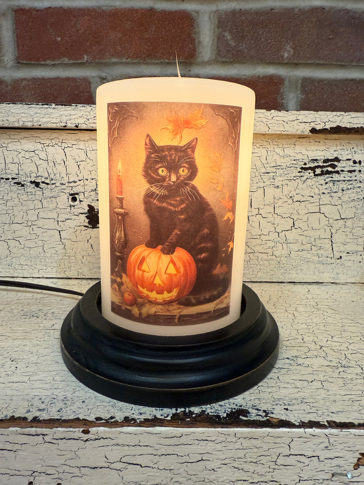 Halloween Black Cat Candle Sleeve