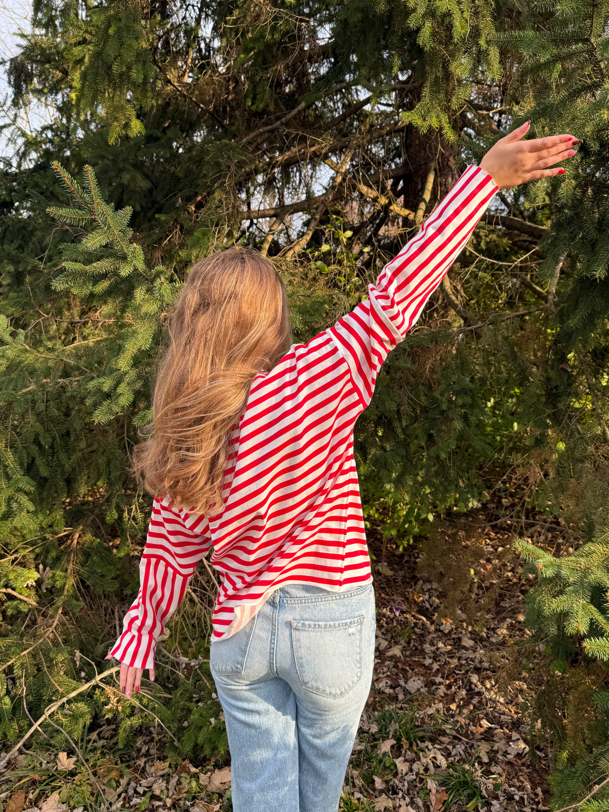 Santa Sequin Long Sleeve Graphic Tee