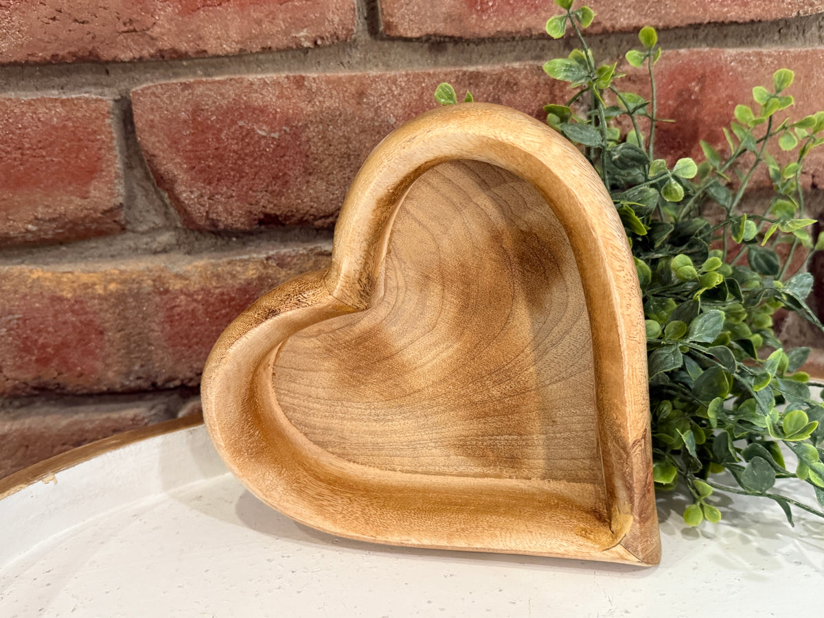 Wooden Heart Tray
