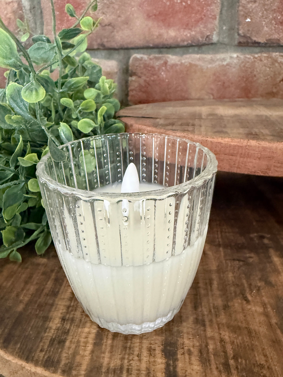 Beaded Glass 3D Flame Candle