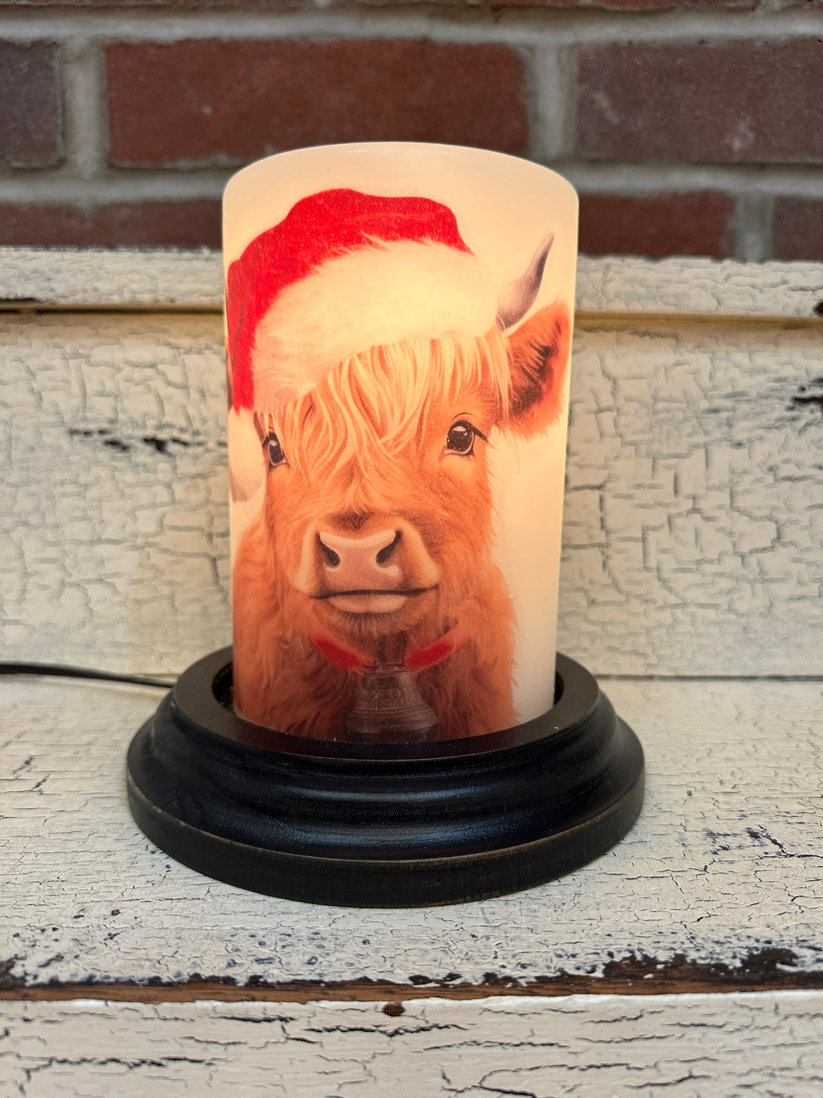 Beau Highland Cow Holiday Candle Sleeve