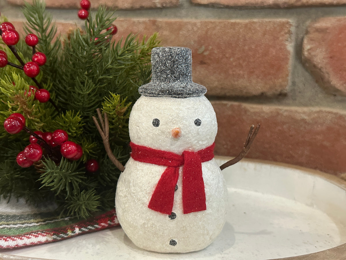Snowman with Red Scarf
