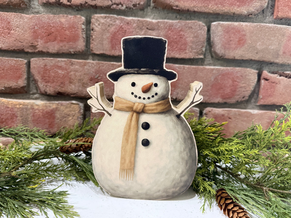 Top Hat Snowman Block