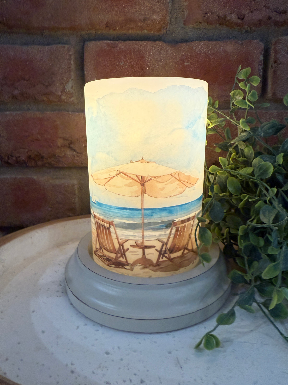 Beach Umbrella Candle Sleeve