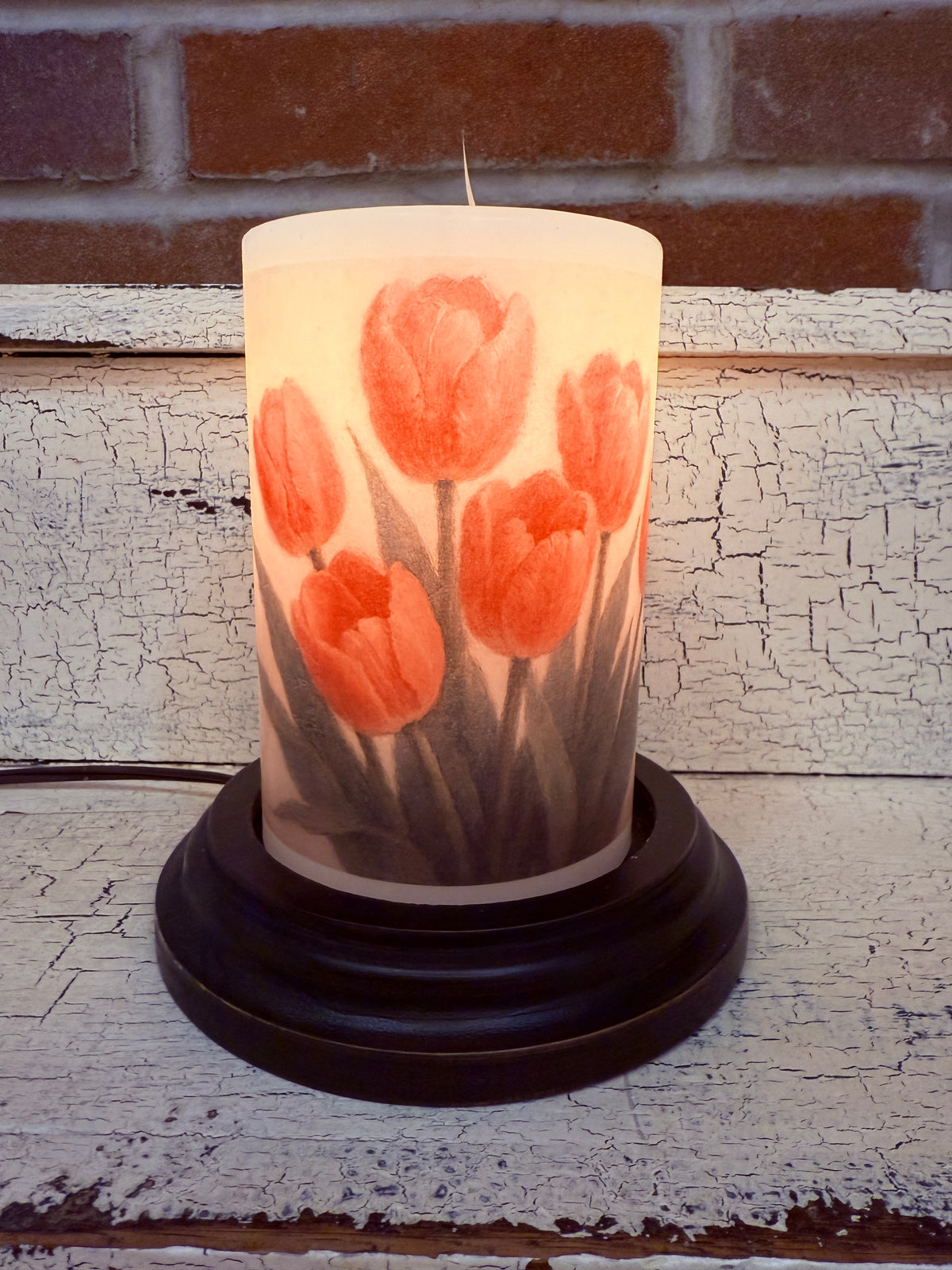 Still Life Tulip Bouquet Candle Sleeve
