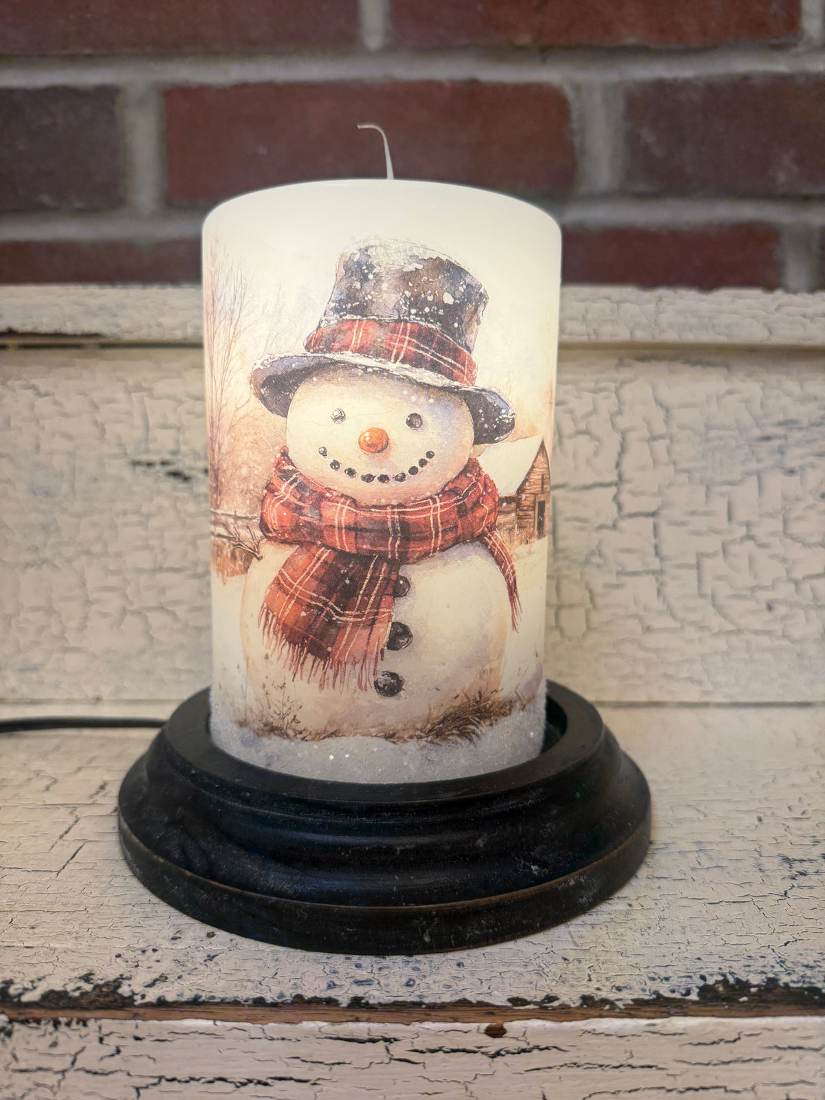 Friendly Fred Winter Candle Sleeve
