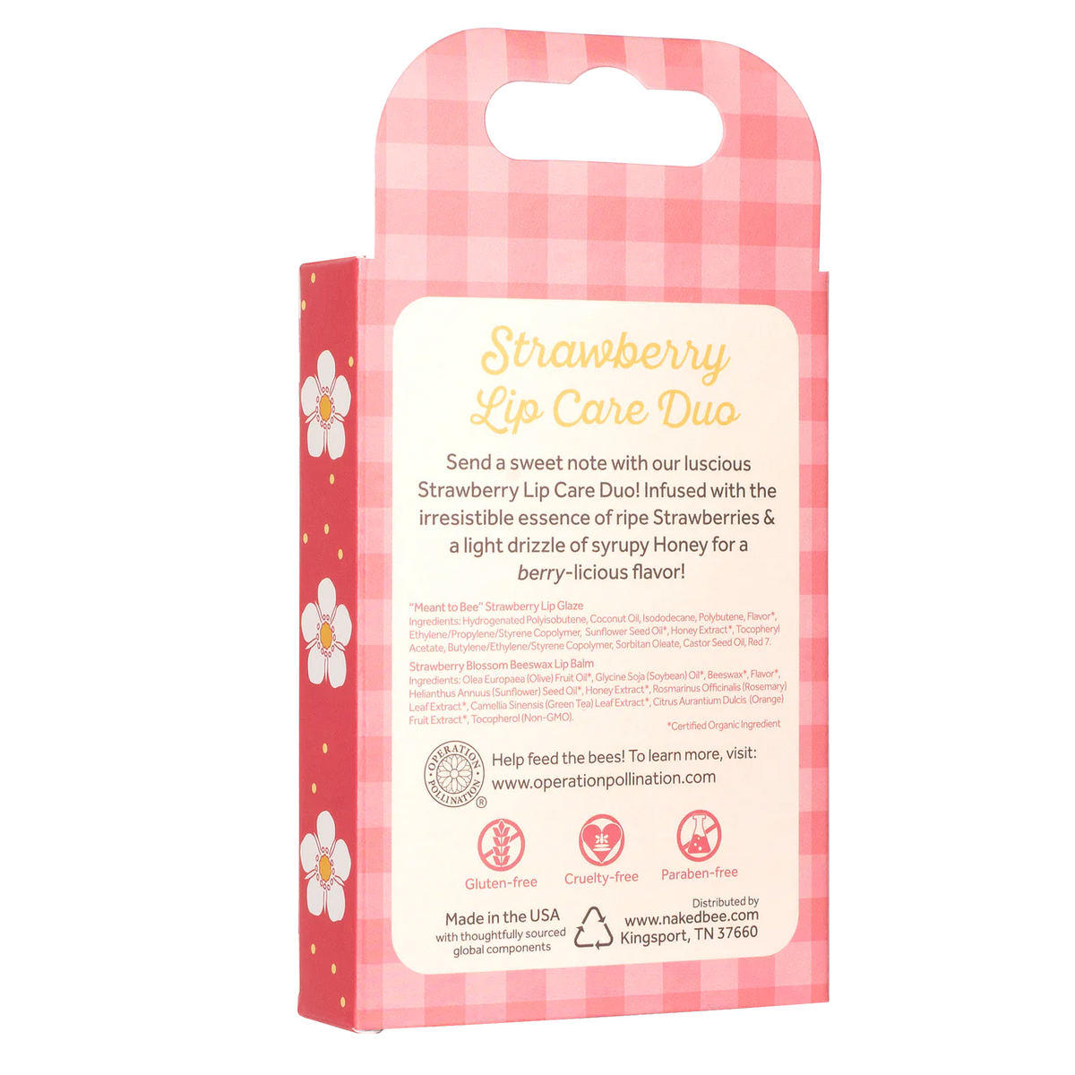 Naked Bee Strawberry Lip Care Duo