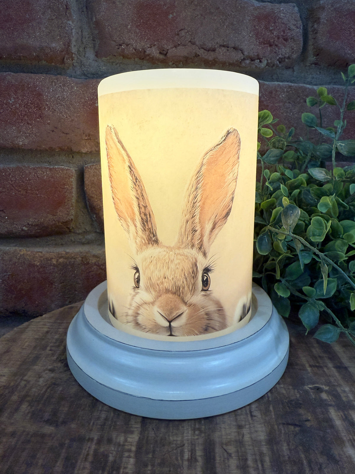 Shy Spring Bunny Candle Sleeve