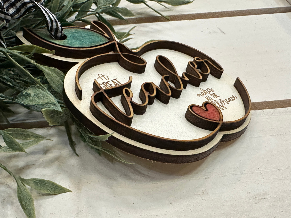 Handmade Teacher Ornament